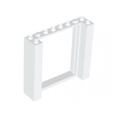white door frame 2 x 8 x 6