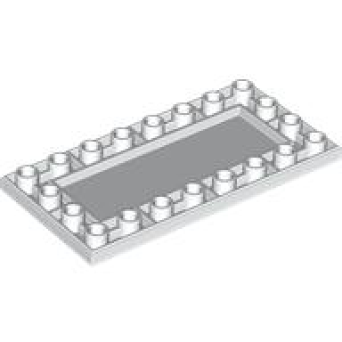 white tile modified 4 x 8 inverted with studs on edges