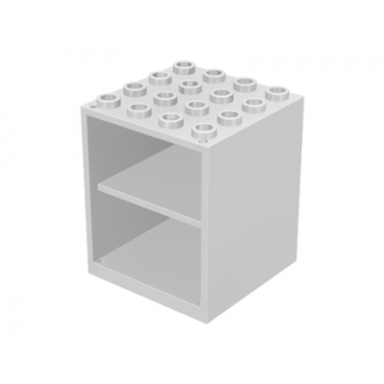 white homemaker cupboard 4 x 4 x 4 with door holder holes