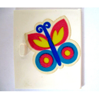 white homemaker cupboard door 4 x 4 with butterfly pattern sticker - set 292