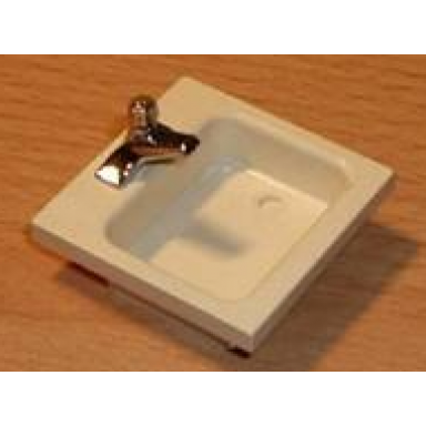 white homemaker washbasin sink with chrome silver tap