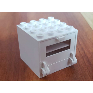 white homemaker stove oven 4 x 4 x 3 with white shelf and white door 841 842 843