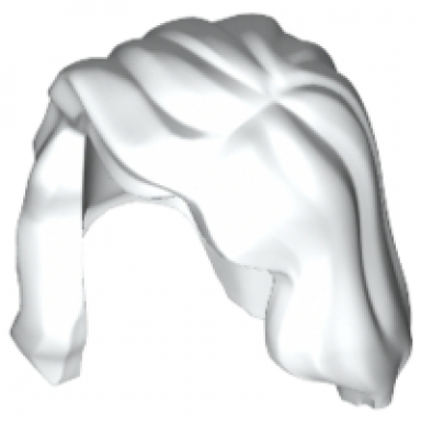 white minifigure hair female mid-length with part over right shoulder