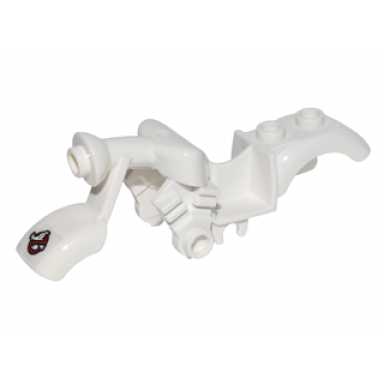 white motorcycle fairing vintage with ghostbusters logo pattern sticker - set 75828
