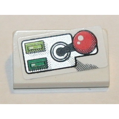 white slope 30 1 x 2 x 2 3 with joystick and 2 buttons pattern model left side sticker - set 8864