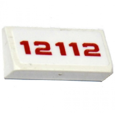 white slope 30 1 x 2 x 2 3 with red 12112 pattern sticker - set 76049