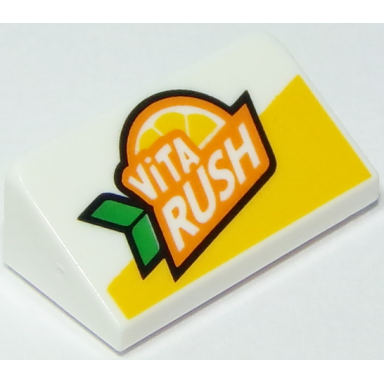 white slope 30 1 x 2 x 2 3 with vita rush pattern
