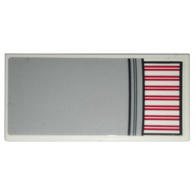 white tile 2 x 4 with red striped bed sheet and light bluish gray blanket pattern sticker - set 10263