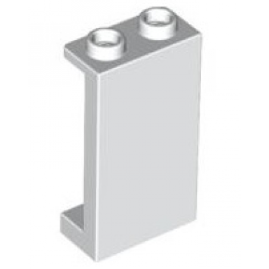 white panel 1 x 2 x 3 with side supports - hollow studs