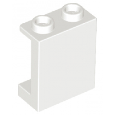 white panel 1 x 2 x 2 with side supports - hollow studs