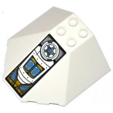 white windscreen 6 x 6 x 2 canopy with engine and valve pattern sticker - set 70588