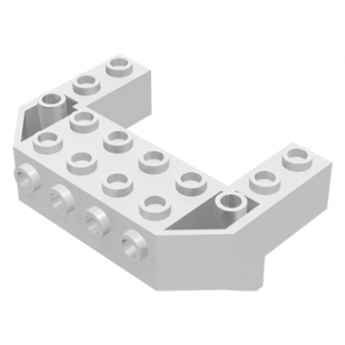 white train front sloping base with 4 studs