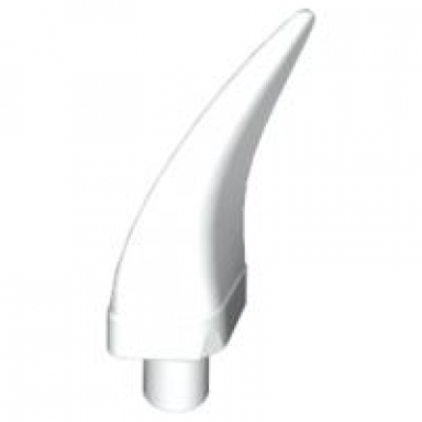 white barb claw horn tooth - medium