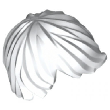 white minifigure hair tousled with side part