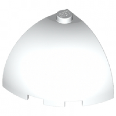 white brick round corner 3 x 3 x 2 dome top