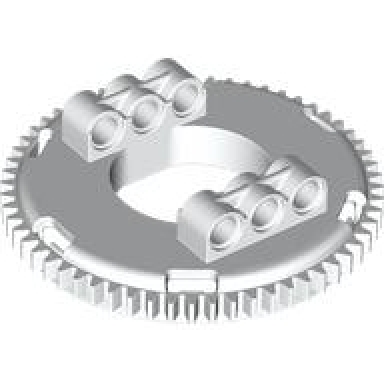 white technic turntable 60 tooth straight top