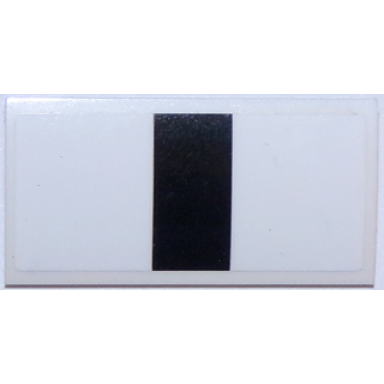 white slope curved 2 x 4 x 2 3 with bottom tubes with thick black stripe on white background pattern sticker - set 75874