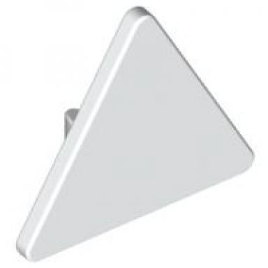 white road sign 2 x 2 triangle with clip
