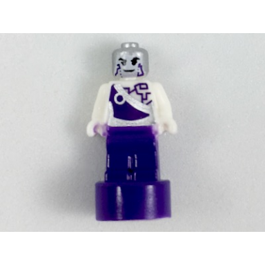 white minifigure utensil statuette trophy with ninjago pixal p.i.x.a.l pattern