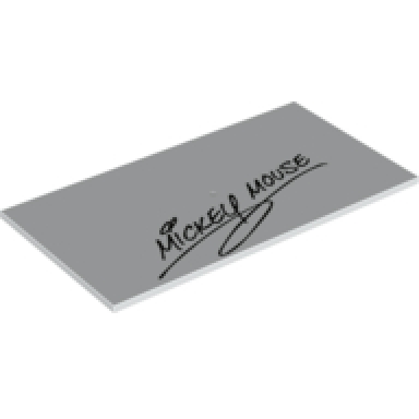 white tile 8 x 16 with bottom tubes textured surface with mickey mouse signature pattern