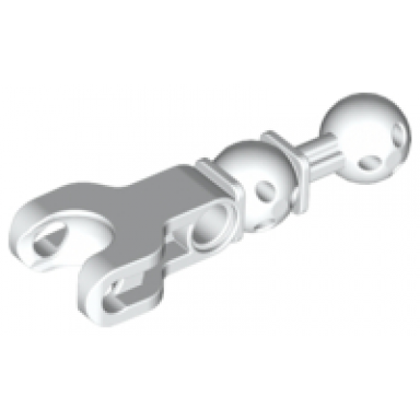 white hero factory arm leg with ball joint on axle and ball socket and pin hole