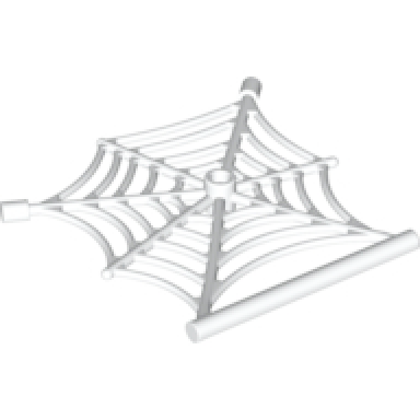 white spider web flat with hollow stud bar ends and bar