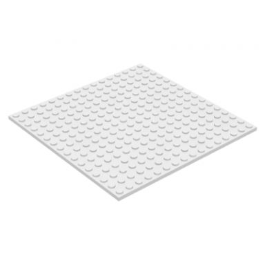 white plate 16 x 16