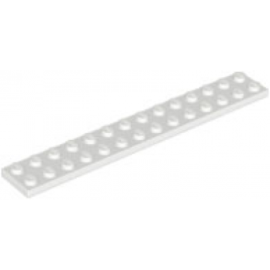 white plate 2 x 14