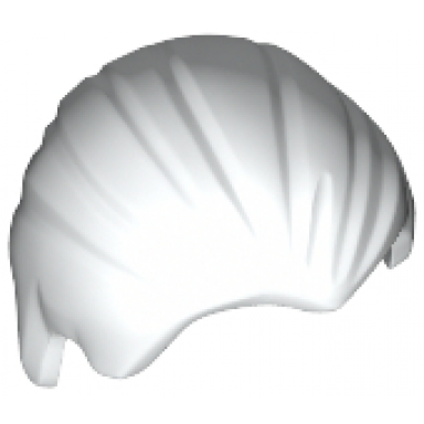 white minifigure hair combed front to rear