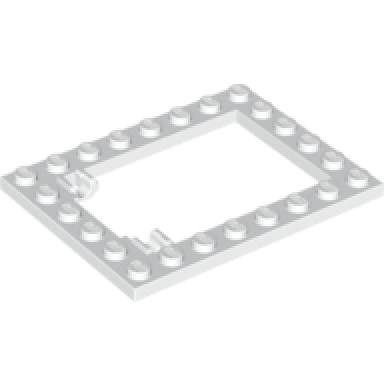 white plate modified 6 x 8 trap door frame horizontal long pin holders