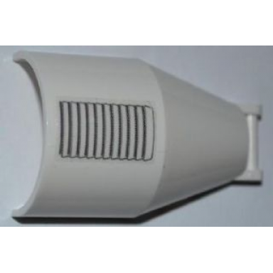 white windscreen 6 x 4 x 2 round with bar handle with vent pattern sticker - set 3367