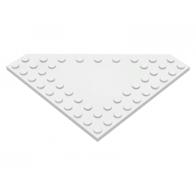 white wedge plate 10 x 10 cut corner with no studs in center