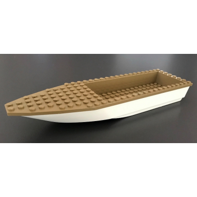 white boat hull unitary 28 x 8 with dark tan top 92710 92711
