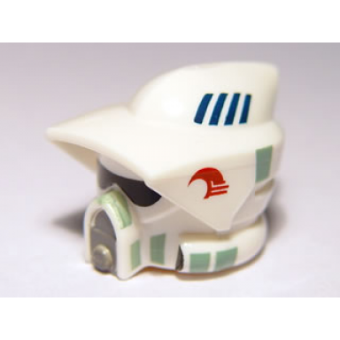 white minifigure headgear helmet sw arf trooper with lightning squadron pattern