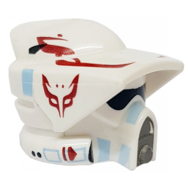 white minifigure headgear helmet sw arf trooper with rancor battalion pattern