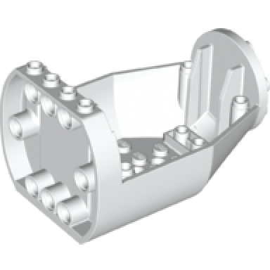white cockpit 9 x 6 x 4 1 3 tapered with studs on front