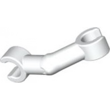 white arm skeleton bent with clips at 90 degrees vertical grip