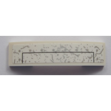 white slope curved 4 x 1 x 2 3 double with dark bluish gray stripe and scratches pattern sticker - set 60161