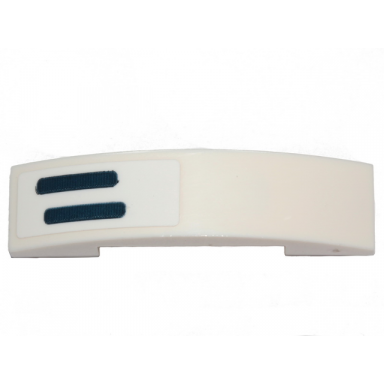 white slope curved 4 x 1 x 2 3 double with 2 dark blue stripes pattern model left side sticker - set 75276