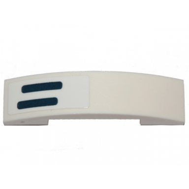 white slope curved 4 x 1 x 2 3 double with 2 dark blue stripes pattern model right side sticker - set 75276