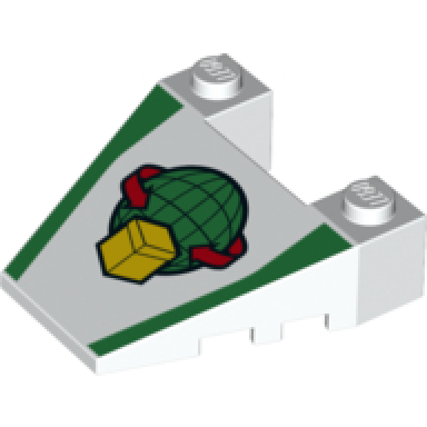 white wedge 4 x 4 taper with stud notches with cargo pattern