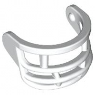 white minifigure visor hockey football mask
