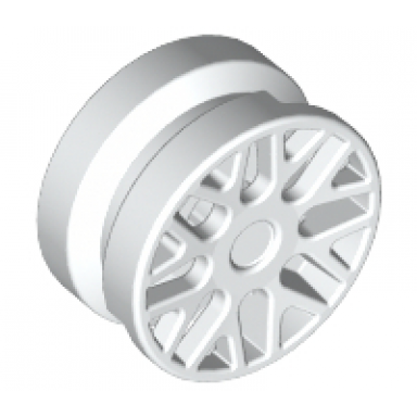 white wheel 11mm d x 6mm with 8 y spokes