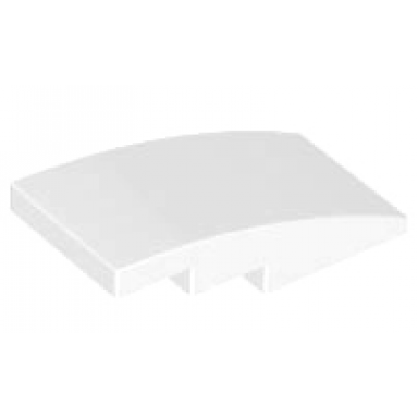 white slope curved 4 x 2