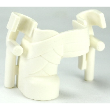 white duplo wear leg cast and crutches