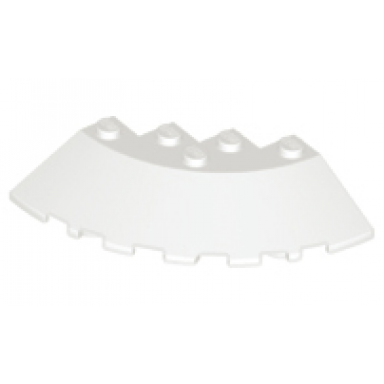 white brick round corner 6 x 6 with slope 33 edge facet cutout