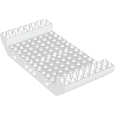 white boat hull large middle 8 x 16 x 2 1 3 with 5 holes