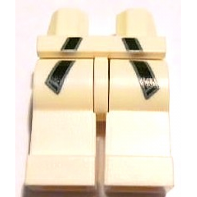 white hips and legs with judo black belt ends pattern