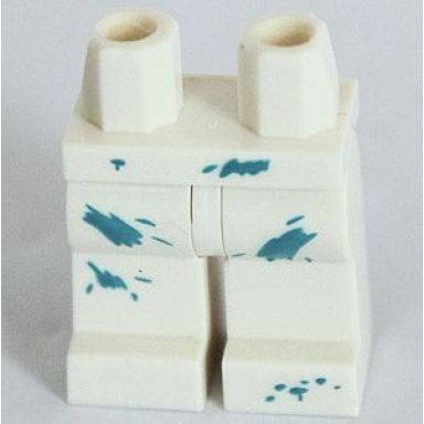 white hips and legs with paint spots medium azure pattern