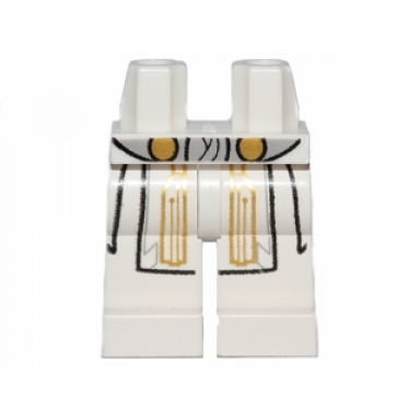 white hips and legs with sw jedi robe with gold markings pattern